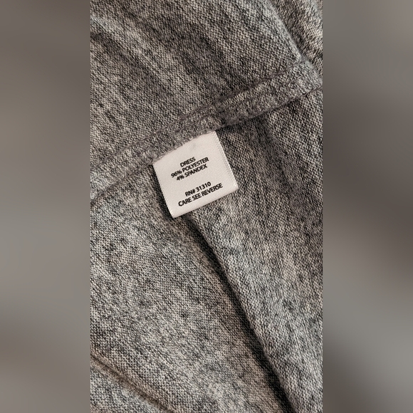 Maurices Heather Gray Knit Cowl Neck A Line Lightweight Sweater Dress Medium GUC - Picture 6 of 7